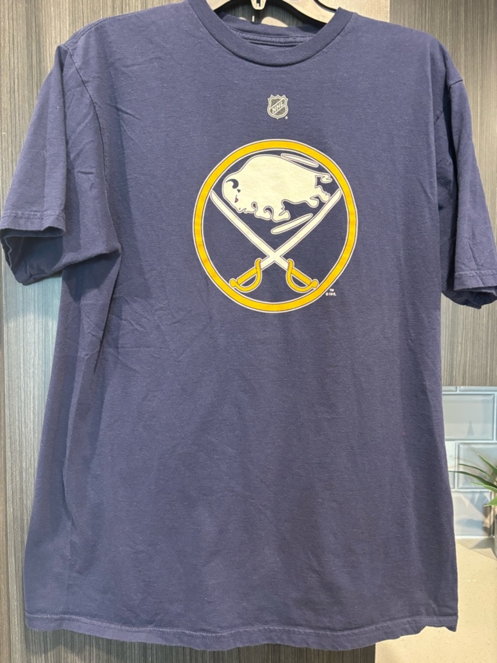 Buffalo Sabres Men’s Reebok NHL Navy Short-Sleeve Logo T-Shirt Miller #30